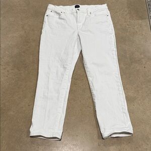 J. Crew Slim cropped Boyfriend Jeans in White